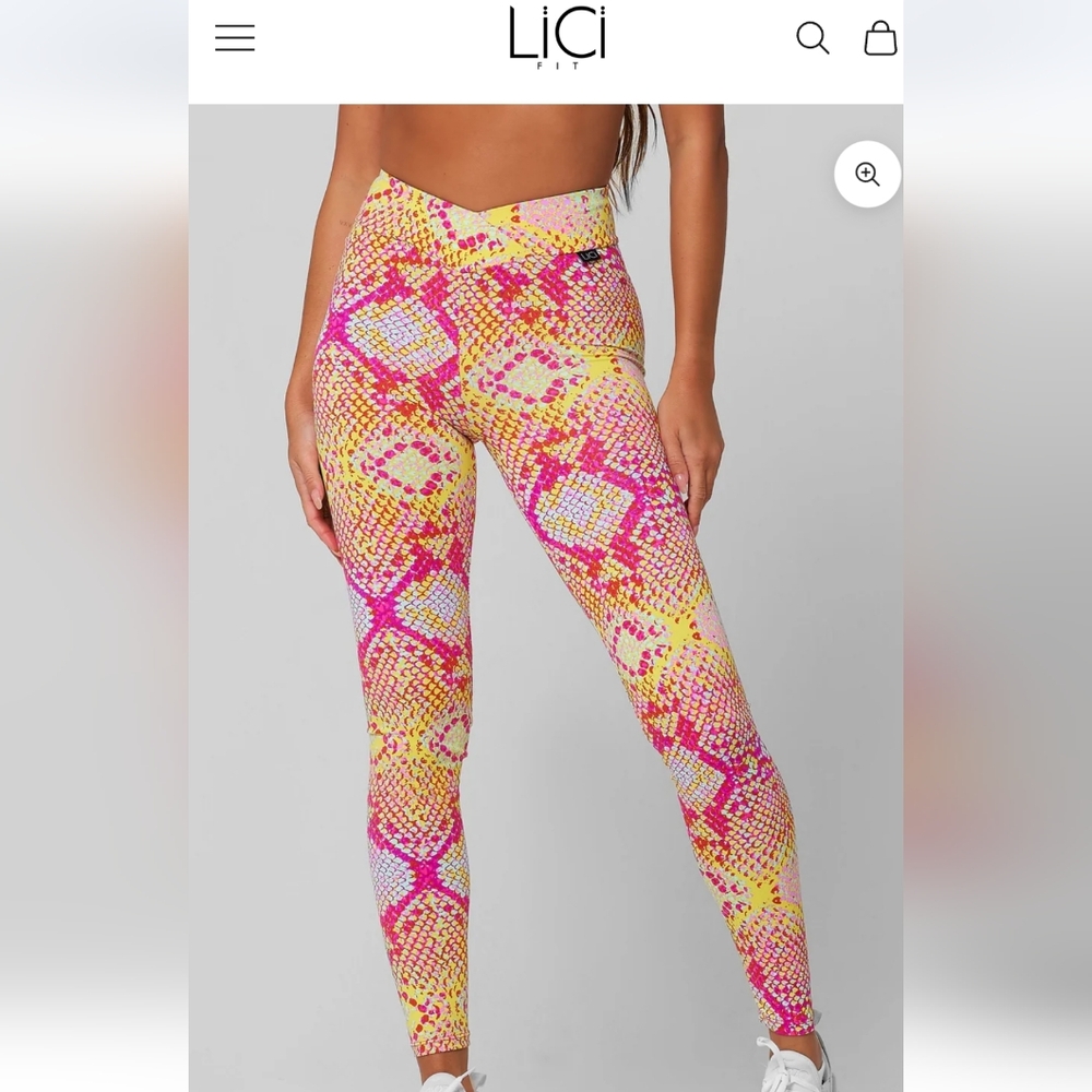 Lici Fit Pink Lemonade Leggings Large
